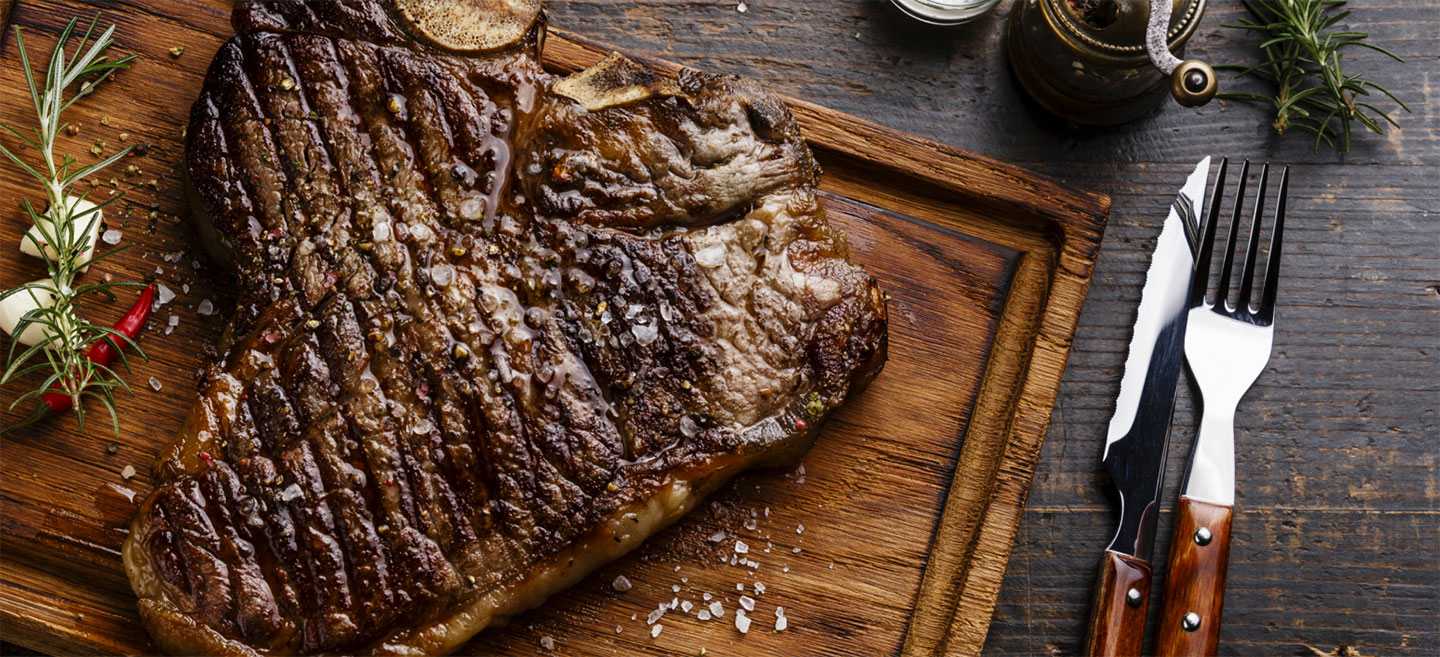 steak on cutting board